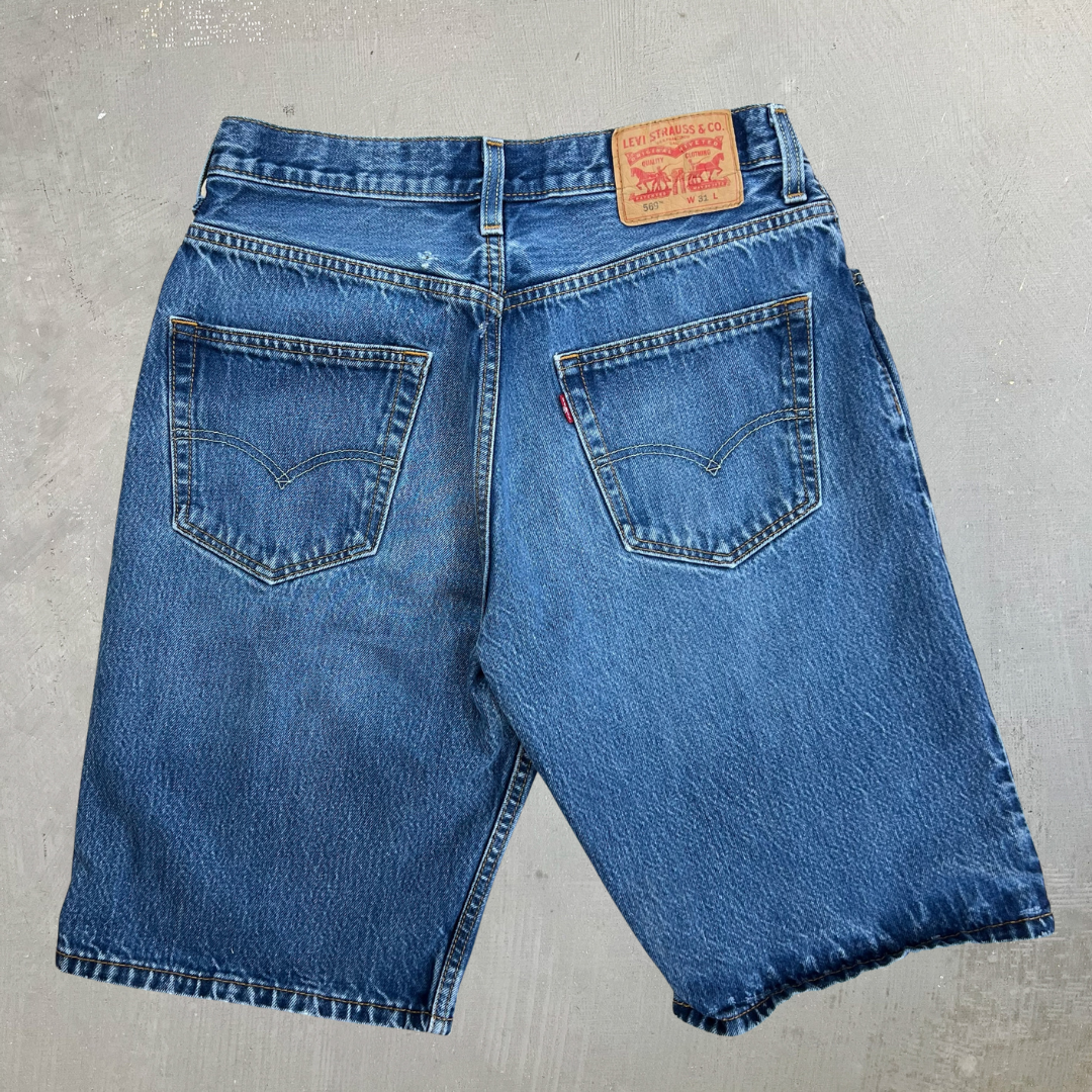 J- Levi's 569 Dark Blue Denim Jorts - W31