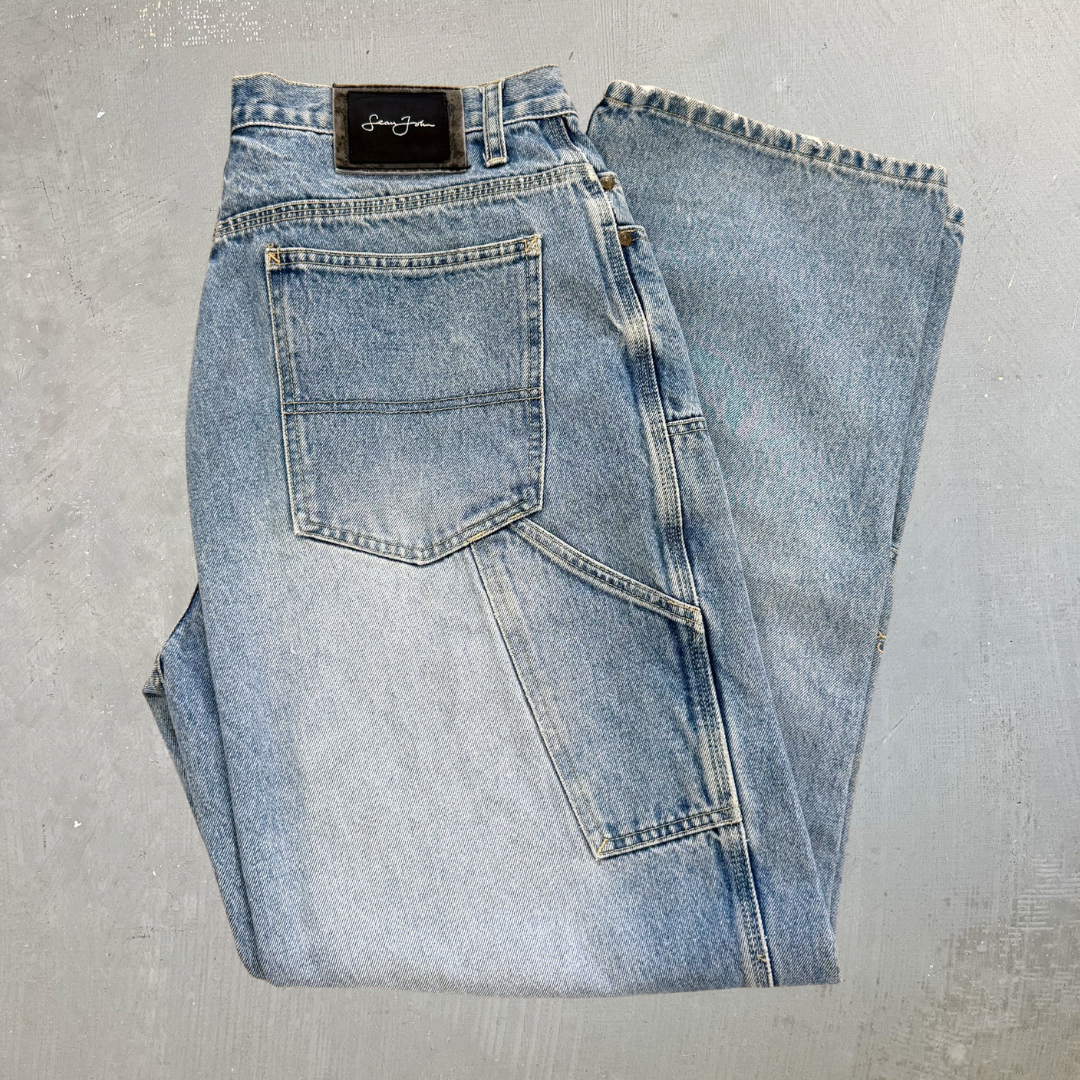 J- Vintage Y2K Sean John Carpenter Double Knee Jeans -  w36 (fits 35x31)
