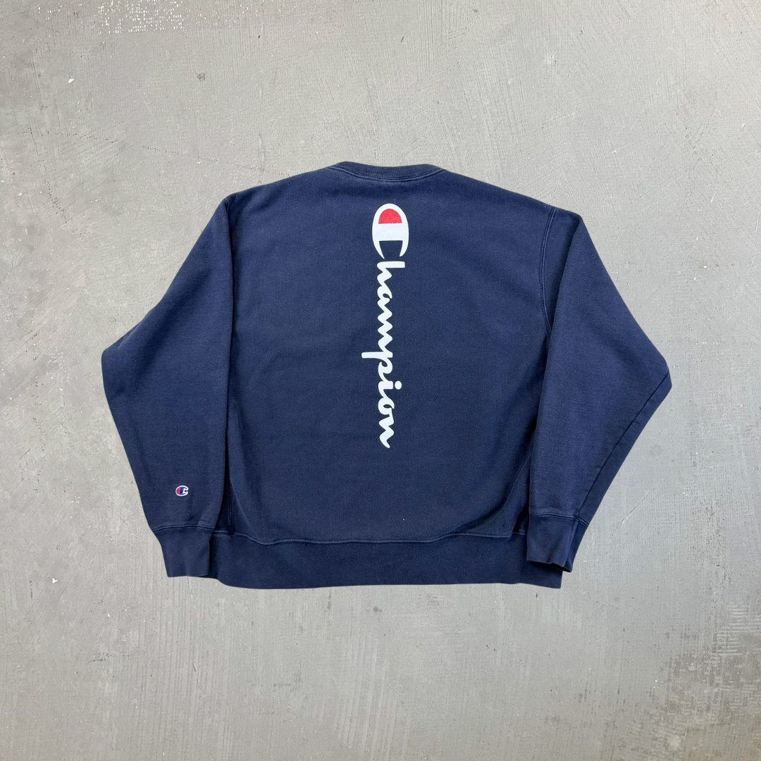 F- Vintage Champion Reverse Weave Graphic Logo Crewneck