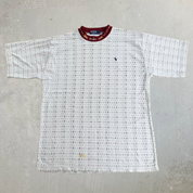 J- Vintage Polo RL Embroidered Logo All Over Print Pattern Tee - L