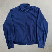 J- Vintage Polo RL Embroidered Logo Bomber Style Navy Zip Up Jacket - S