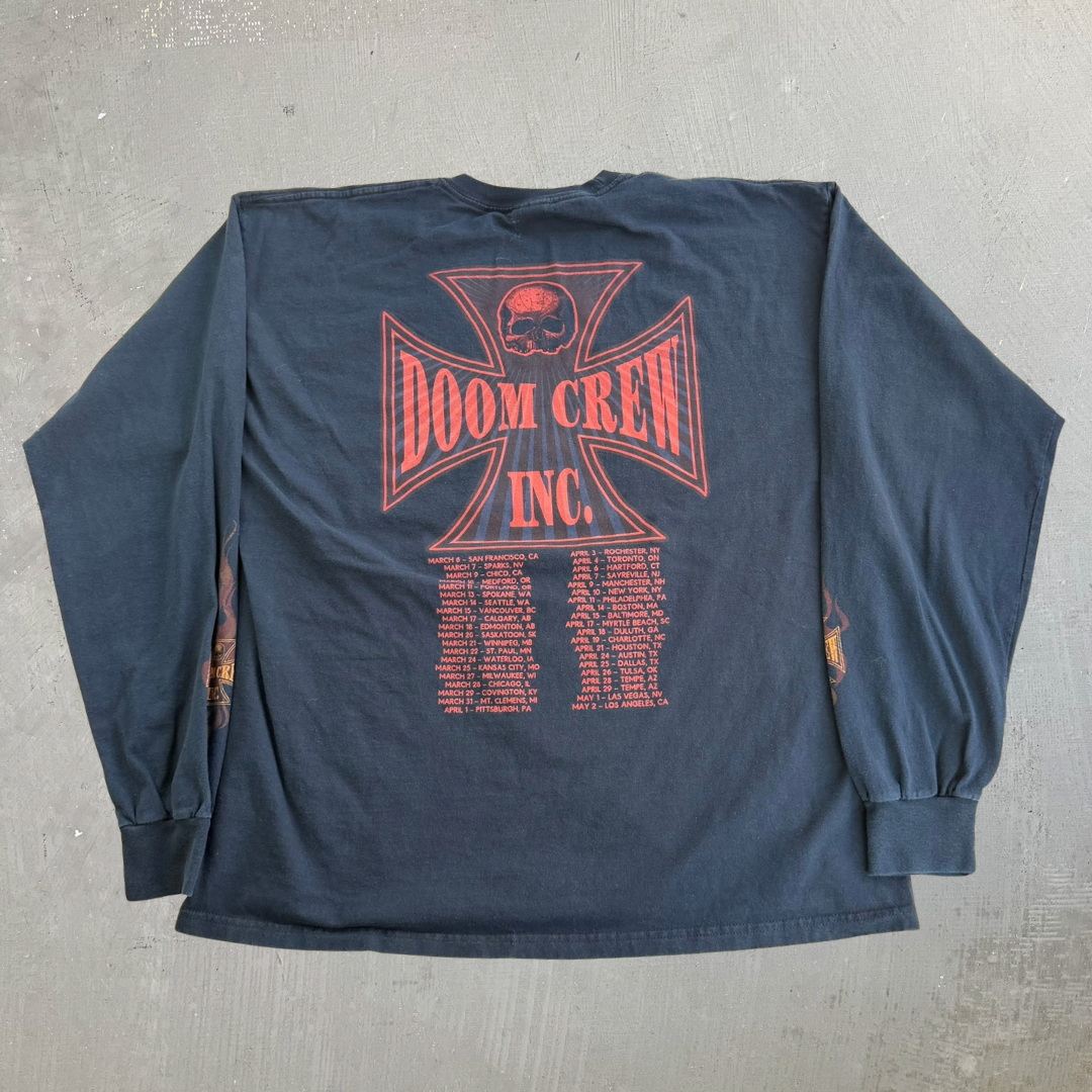 '22 Black Label Society Doom Crew Inc Tour Graphic Long Sleeve Tee - XL