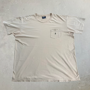 J- Vintage Polo Ralph Lauren Embroidered Logo Single Stitch Pocket Tee - XL