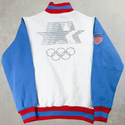 F- Vintage Dead Stock Olympic Museum Collection '84 Los Angeles American Replica Zip Up Track Jacket - M