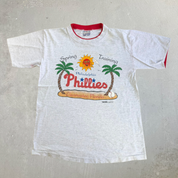 J- Vintage '93 Philadelphia Phillies MLB Training Camp Graphic Made In USA Tee - M
