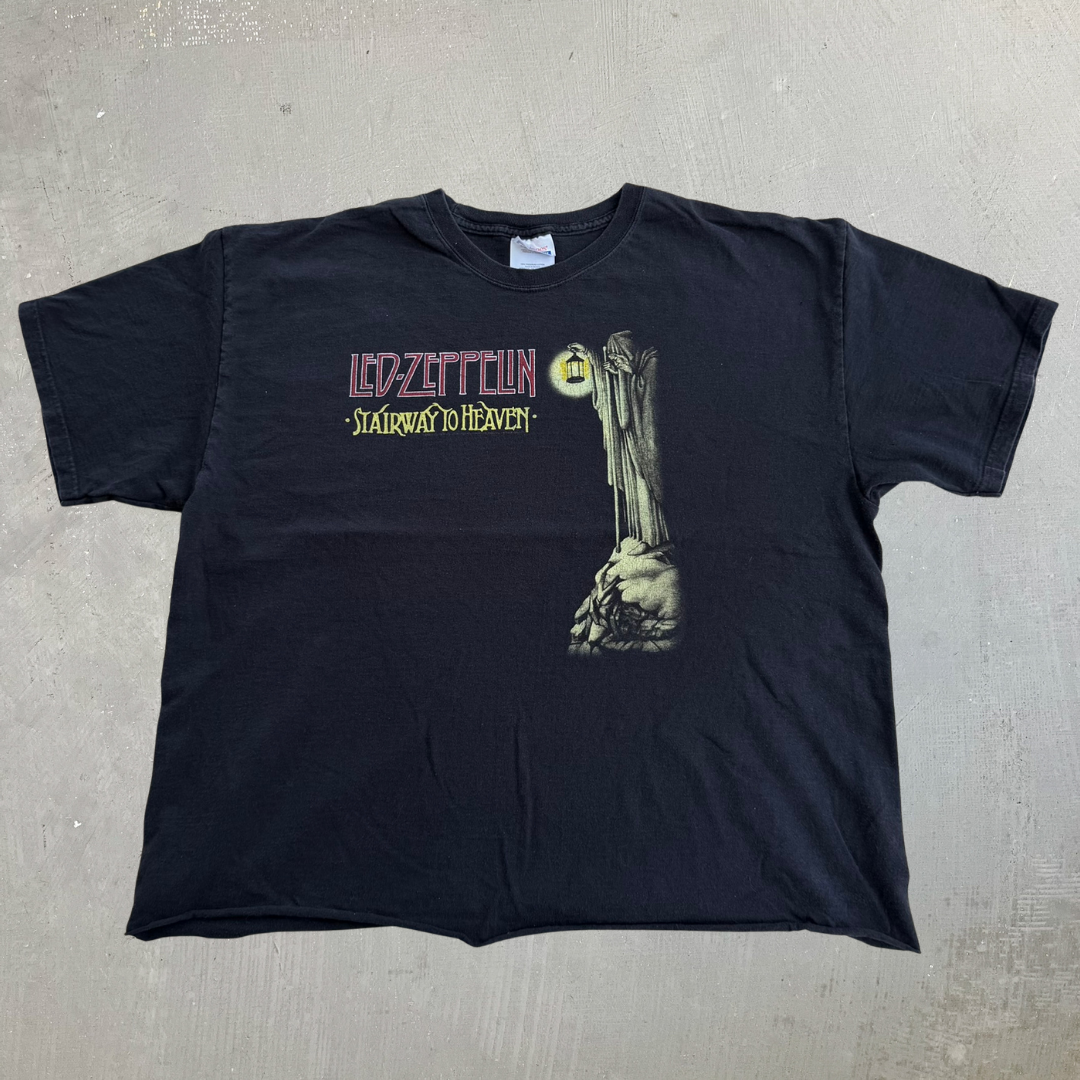 J- Vintage '05 Led Zeppelin Stairway To Heaven Lyrics Text & Graphic Tee - XL