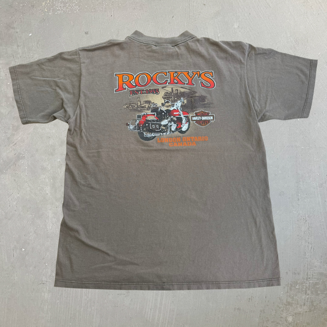 J- Vintage Harley Davidson London Ontario Canada Graphic Tee - XL