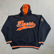 Vintage 90s Philadelphia Flyers NHL Starter Chenille Text Hoodie - XL