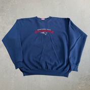 Vintage New England Patriots NFL Embroidered Text & Logo Crewneck - XL