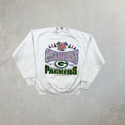 F- Vintage '97 Green Bay Packers Super Bowl 31 Champs NFL Graphic Made In USA Crewneck