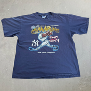 J- Vintage '99 New York Yankees MLB Back To Back World Series Champions Graphic Tee - XL