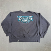 Vintage '01 Philadelphia Eagles NFL Lee Text & Logo Crewneck - L