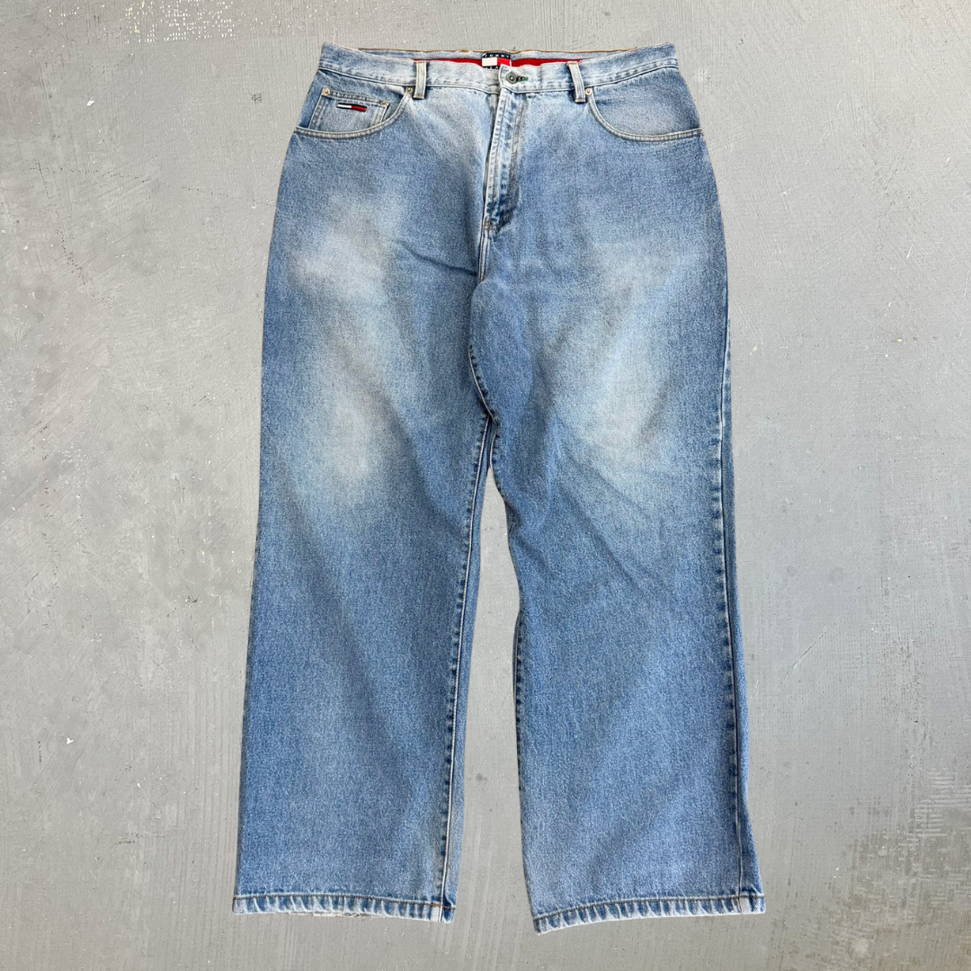 J- Vintage Tommy Hilfiger Jeans Carpenter Baggy Jeans - 38x32