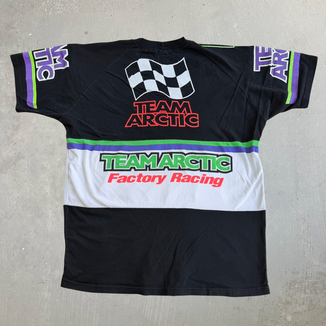 J- Vintage 90s Team Artic Factory Racing Jumbo Print Graphic Made In USA Tee - XL