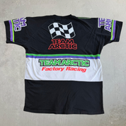 J- Vintage 90s Team Artic Factory Racing Jumbo Print Graphic Made In USA Tee - XL