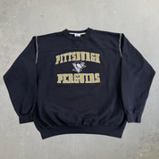 Vintage Pittsburgh Penguins NHL Majestic Logo & Text Crewneck - XL