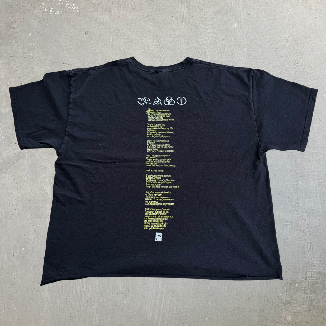 J- Vintage '05 Led Zeppelin Stairway To Heaven Lyrics Text & Graphic Tee - XL