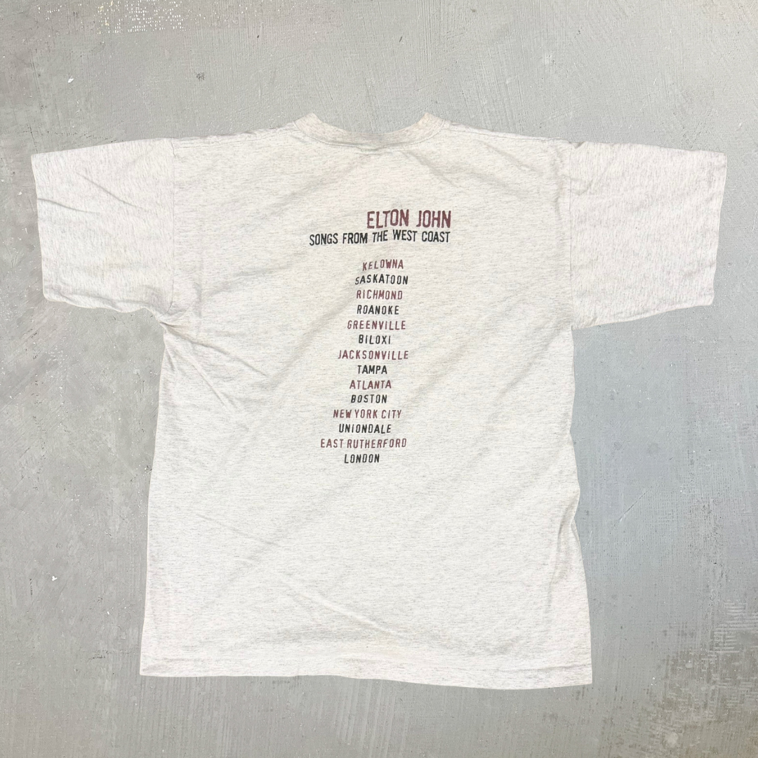 J- Vintage '01 Elton John Picture Songs From The West Coast Tee - L