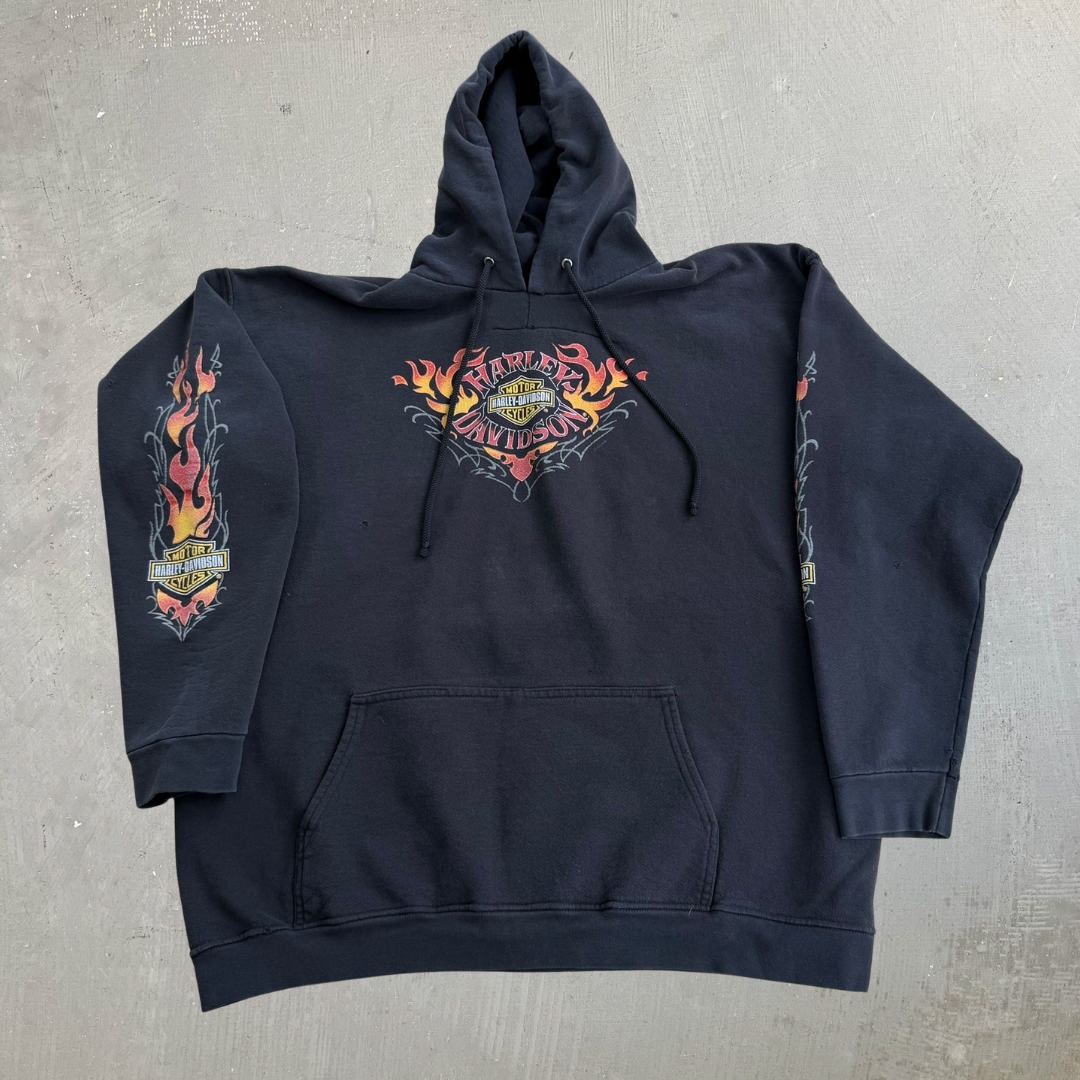 J- Vintage '02 Harley Davidson Kane's Kelowna BC Graphic Hoodie - XL