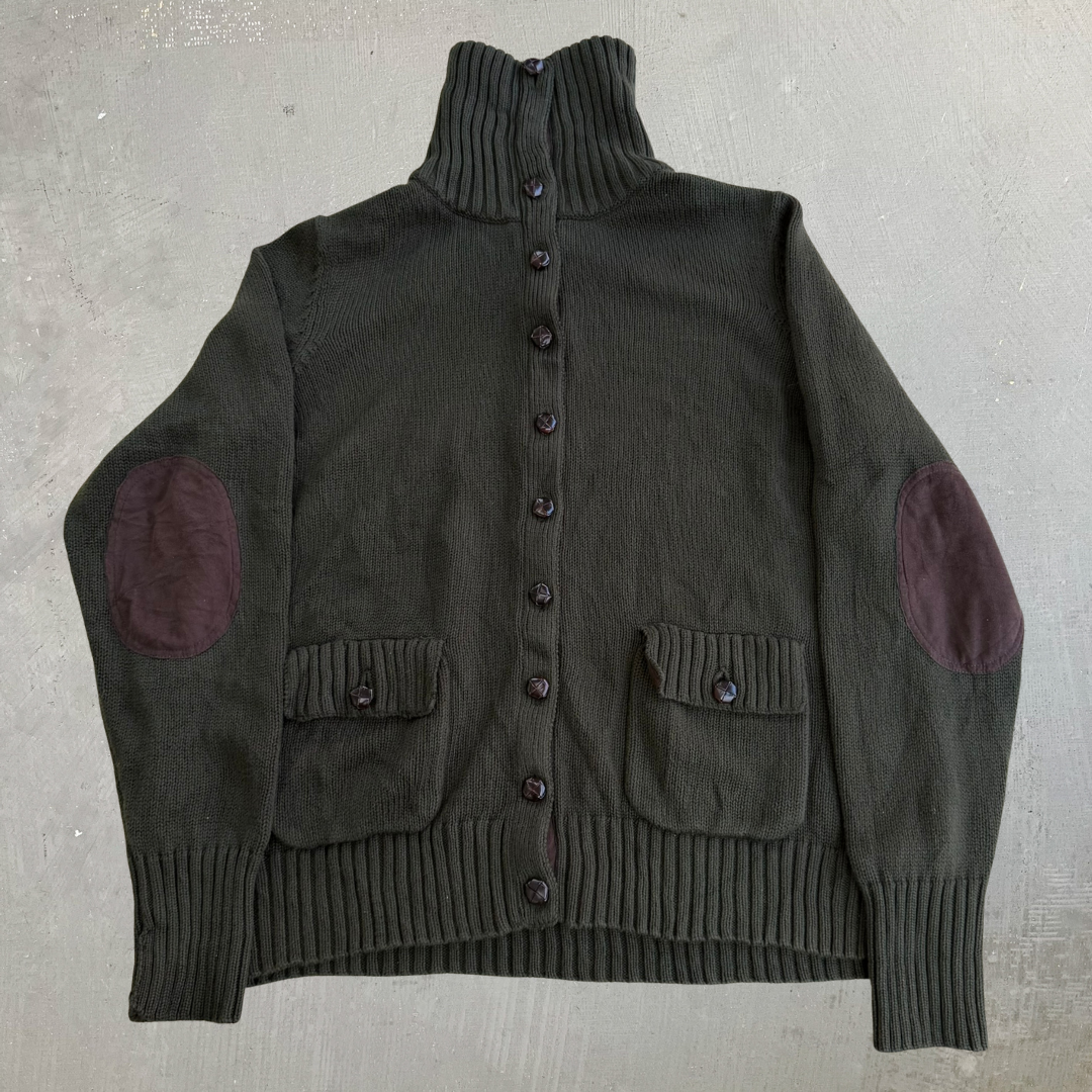 J- Vintage Women's Ralph Lauren LRL Button Up Cardigan Knit Sweater - XL