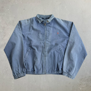 J- Vintage 90s Polo RL Embroidered Logo Made In USA Zip Up Harrington Jacket - L