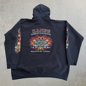 J- Vintage '02 Harley Davidson Kane's Kelowna BC Graphic Hoodie - XL