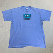 J- Vintage '93 Cooper Island Text & Graphic Made In USA Single Stitch Tee - L