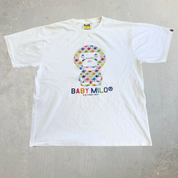 J- Vintage Baby Milo A Bathing Ape Rainbow Star Graphic Single Stitch Tee - L
