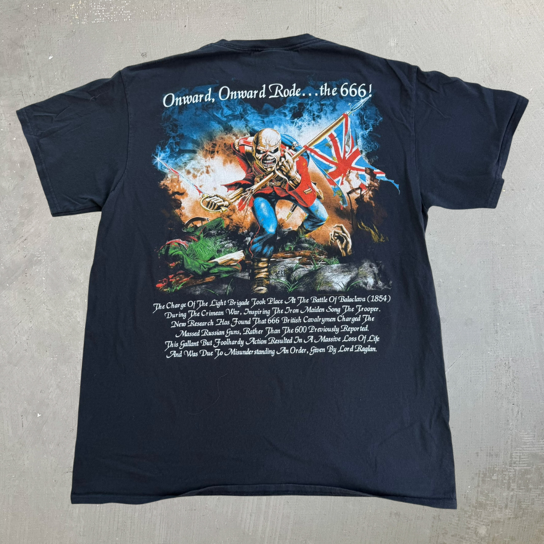 J- '17 Iron Maiden Trooper Beer Graphic Logo Tee - L