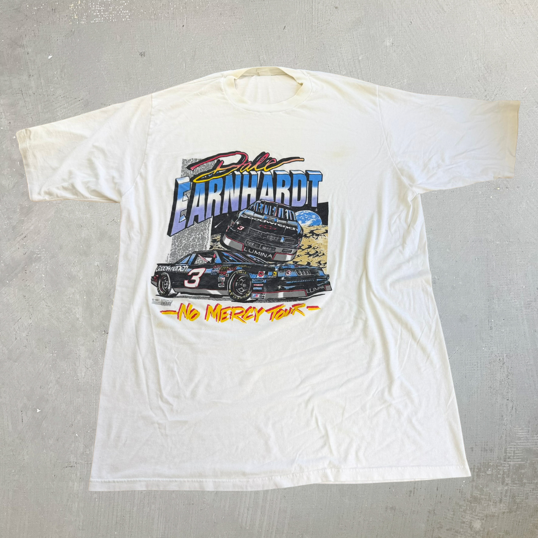 J- Vintage '94 Nascar Dale Earnhardt No Mercy Tour Graphic Single Stitch Tee - 3XL