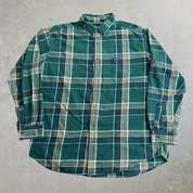 J- Vintage 90s Ralph Lauren Chaps Plaid Flannel Shirt - XL