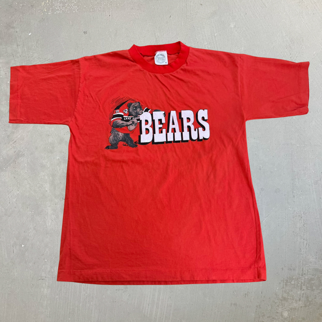 J- Vintage Snowy River Bears Lake Jindabyne Australia Graphic Single Stitch Tee - S