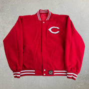 J- Vintage Cincinnati Reds MLB Jeff Hamilton Designs Reversible Bomber Jacket - 2XL