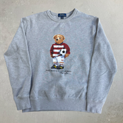 Vintage Youth Polo RL Soccer Bear Graphic Crewneck - Youth L (14-16)
