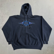 J- Vintage '98 Harley Davidson Reno Nevada Feel The Heat Graphic Hoodie - XL