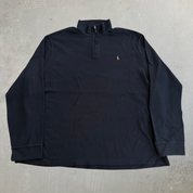 J- Vintage Polo RL Embroidered Logo Quarter Zip Knit Sweater - 2XL