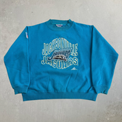 Vintage Jacksonville Jaguars NFL Apex One Embroidered Graphic Logo Crewneck - L