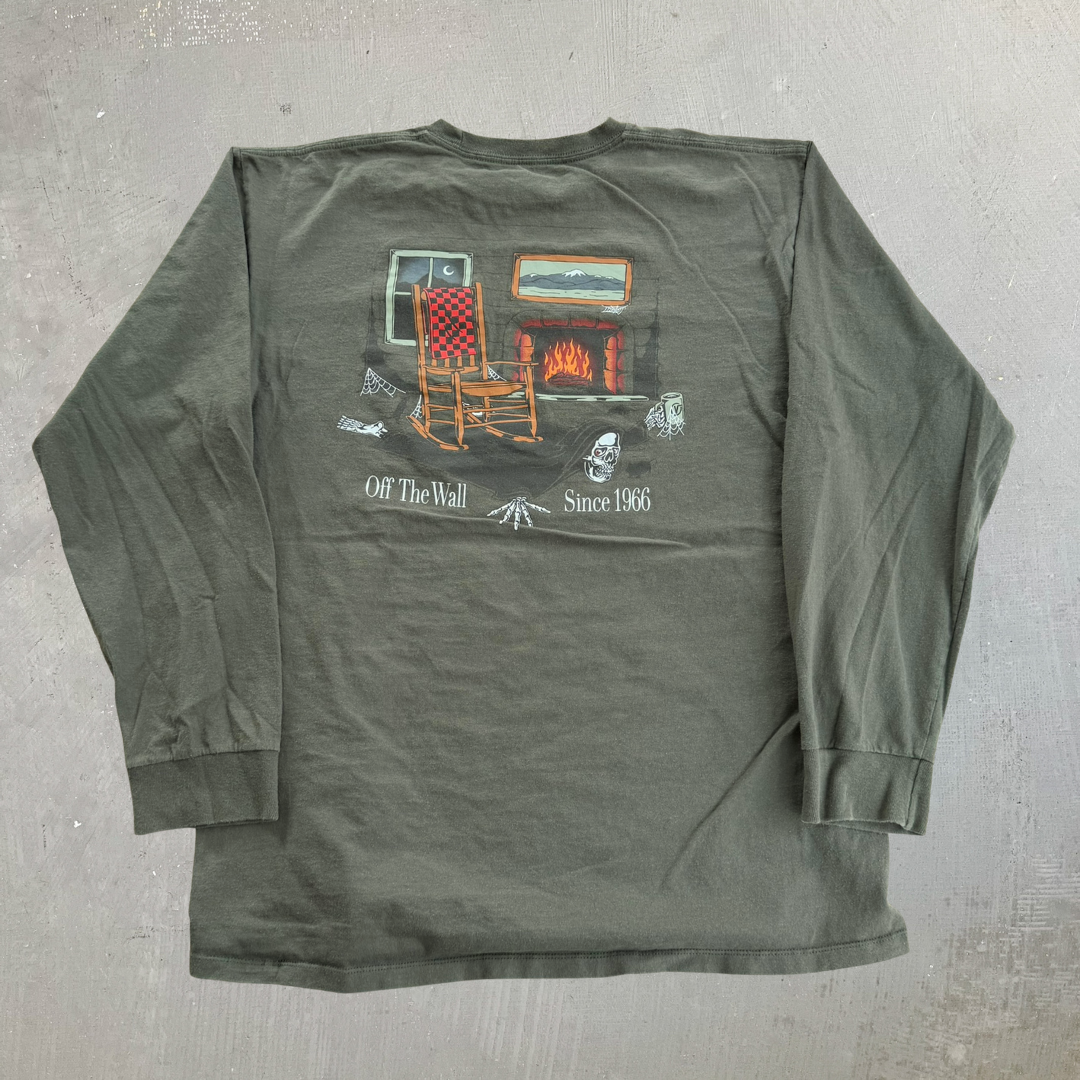J- Vans Reaper Coffee Graphic Long Sleeve Tee - L
