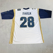J- Vintage 90s St Louis Rams Marshal Faulk NFL Puma Made In USA Football Jersey - XL