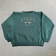 Vintage 90s Dallas Stars NHL Logo Athletic Embroidered Logo & Text Crewneck - XL