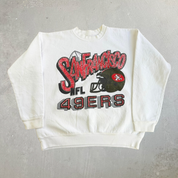 Vintage  90s San Francisco 49ers NFL Logo & Text Graphic Crewneck - M