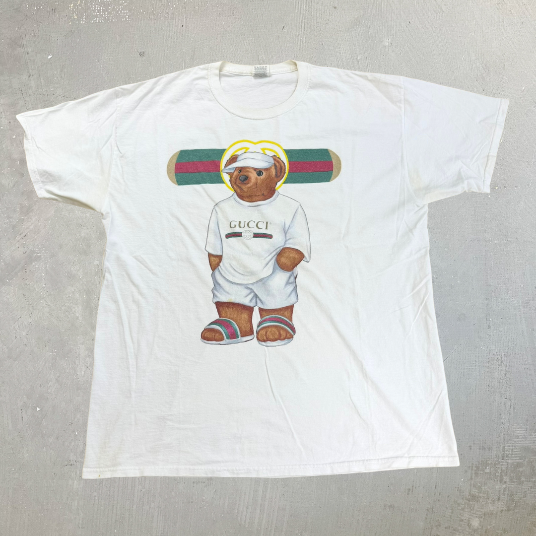 J- Bootleg Gucci Teddy Bear Graphic Tee - XL