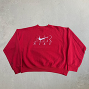 Vintage 90s Nike Air Embroidered Swoosh & Text Made In USA Crewneck - 2XL