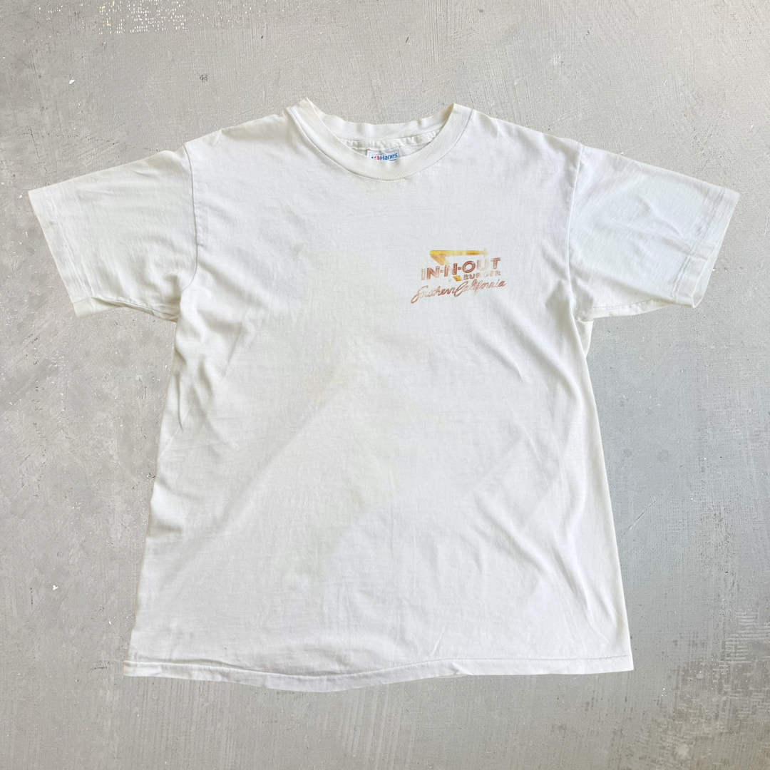 J- Vintage 90s In n Out Southern California Graphic Made In USA Single Stitch Tee - L
