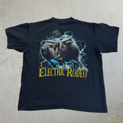 J- Vintage '94 Brooks & Dunn Electric Rodeo Graphic & Picture Made In USA Single Stitch Tee - XL