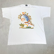 J- Vintage '96 DTA Open Dhahran KSA Tennis Graphic Made In USA Single Stitch Tee - XL