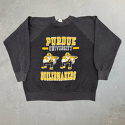 J- Vintage Purdue University Boilermaker Made In USA Crewneck - L