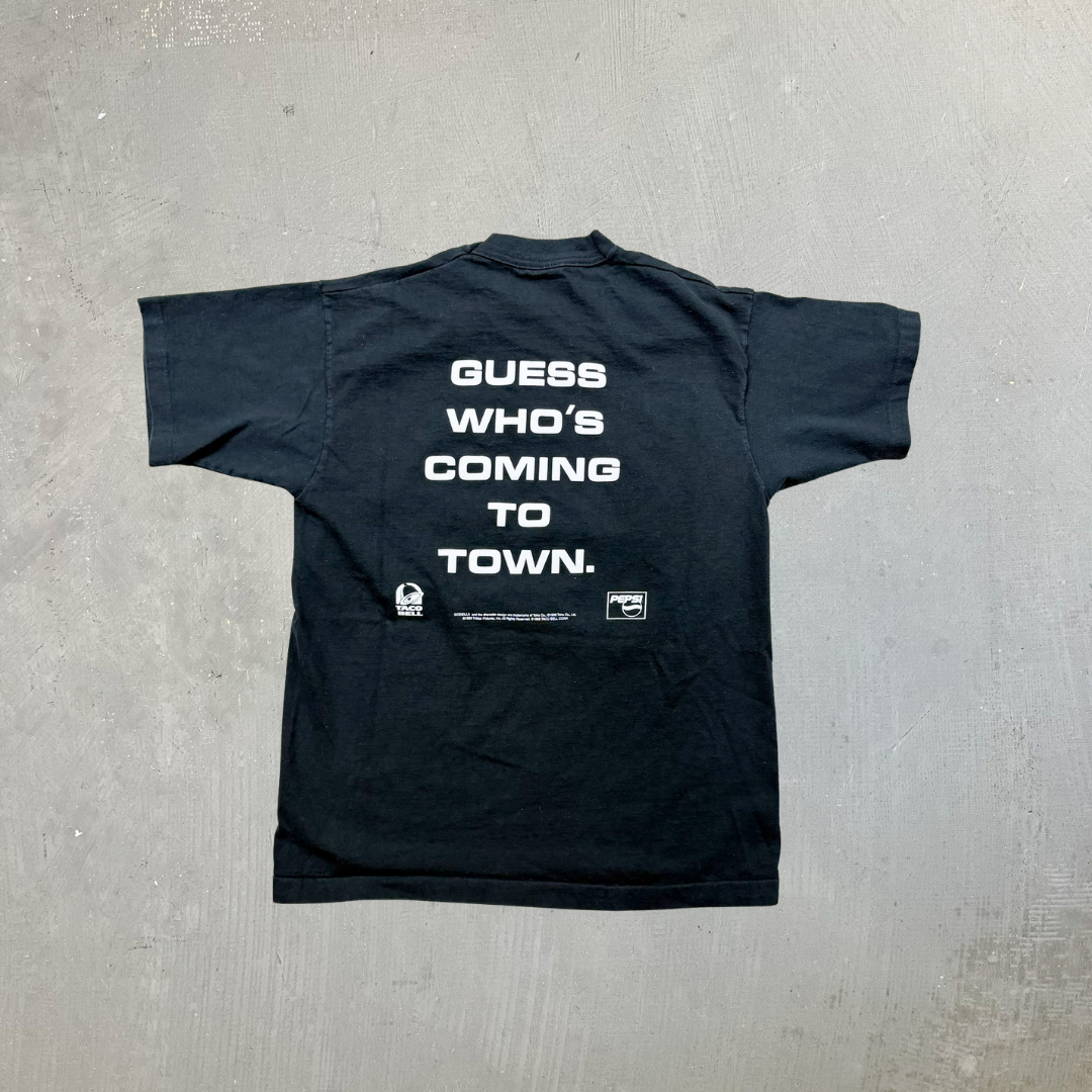 F- Vintage '98 Godzilla Who's Coming To Town Taco Bell & Pepsi Promo Single Stitch Tee