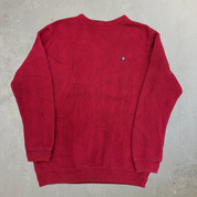 J- Vintage Chaps RL Embroidered Logo Red Knit Sweater - M