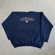 Vintage '00 New York Yankees MLB Puma Embroidered Logo & Text Crewneck - L